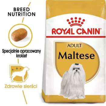 Sausas šunų ėdalas Royal Canin Maltese Adult 1,5 kg – vištiena, 24 % baltymų, 18 % riebalų