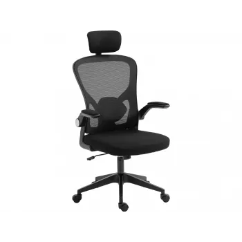 Žaidimų kėdė Sandberg ErgoFusion Basic, paminkštinta sėdynė, tinklinė atlošas, juoda