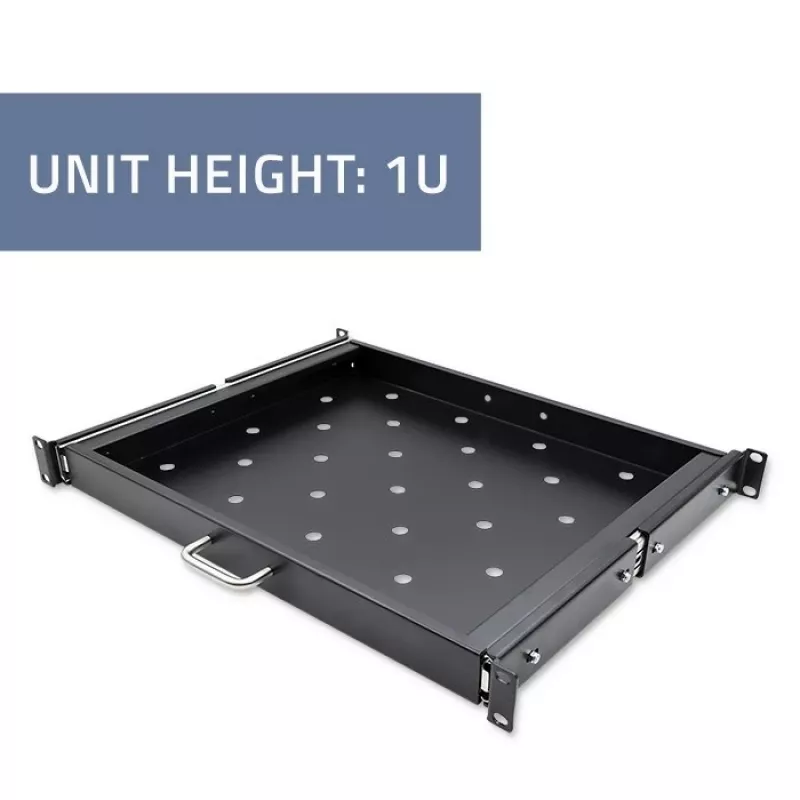 Qoltec 54509 stumdoma plieninė stelažo lentyna, 600x600, juoda