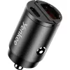 Automobilinis kroviklis YENKEE CAR 02 Power Delivery 30W su USB-A ir USB-C prievadais