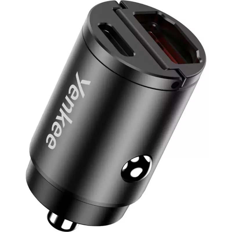 Automobilinis kroviklis YENKEE CAR 02 Power Delivery 30W su USB-A ir USB-C prievadais