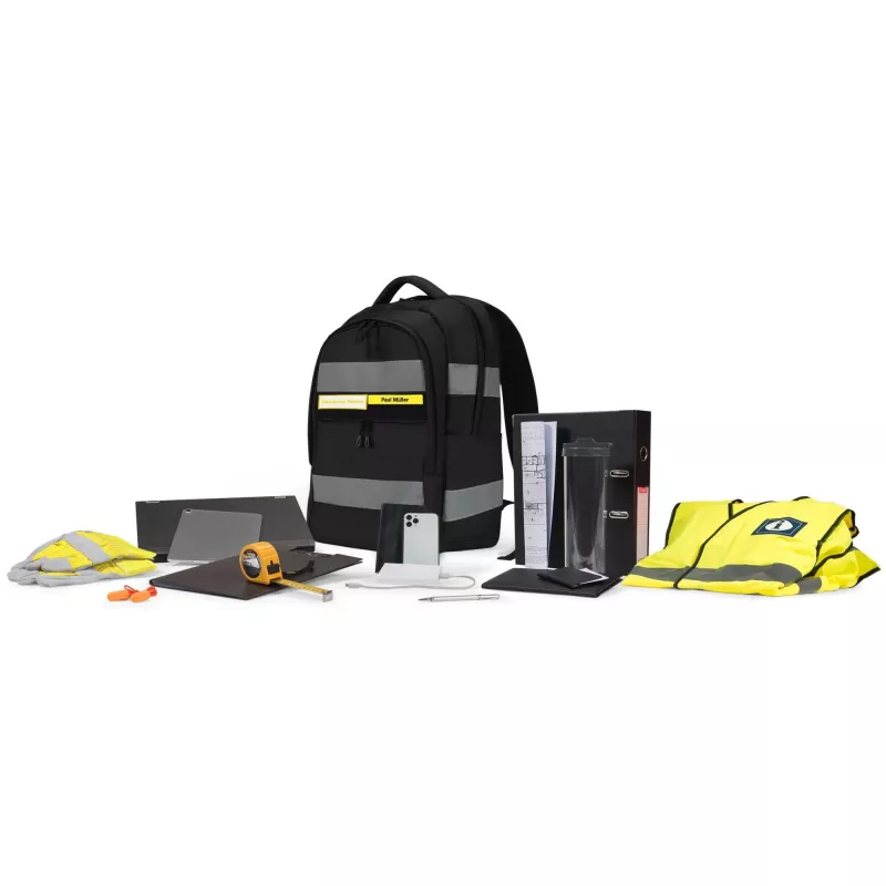 DICOTA Hi-Vis V2 Kuprinė Juoda 320x220x455 mm PET TPU