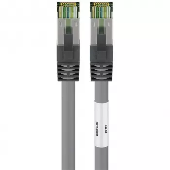 Goobay CAT 8.1 Patch Laidas, S/FTP (PiMF), Pilkas, 3 m - LSZH Halogen-Free, Varis AWG 24 (55138)