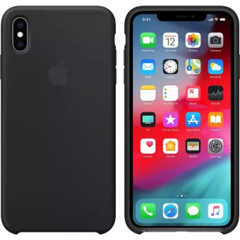 Apple Silikoninis dėklas iPhone XS Max juodas (MRWE2ZM/A)