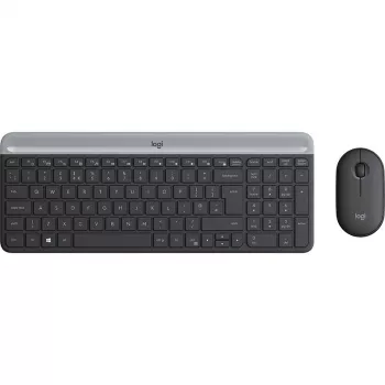 Belaidis klaviatūros ir pelės rinkinys Logitech MK470 Slim Combo, grafitinis