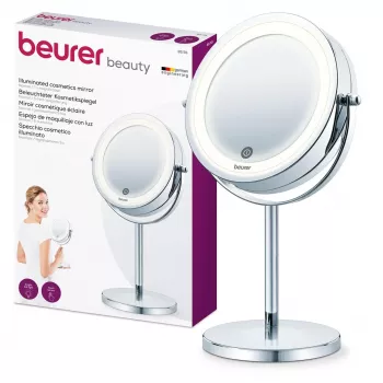 Beurer BS 55 makiažo veidrodis, laisvai pastatomas, apvalus, chromuotas
