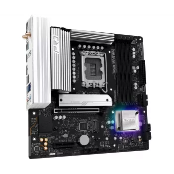 Motininė plokštė ASRock B860M Pro RS WiFi — Intel B860, LGA 1851, micro ATX, DDR5, 4 DIMM, 3x M.2, 2,5Gb LAN, Wi-Fi, Bluetooth