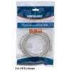Intellinet tinklo jungiamasis laidas, Cat6, 1m, Pilka, CCA, U/UTP, PVC, RJ45, Auksuoti kontaktai, Apsaugotas nuo užkabėjimo, Su gaubtuku, Viso gyvenimo garantija