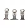 FEIN E-Cut Combo Starlock WOOD & METAL pjūklelių rinkinys 35222967100, 3 įleidžiamojo pjovimo geležtės (Long-Life 50 x 35 mm ir 50 x 65 mm, Universal 55 x 44 mm), Starlock tvirtinimas