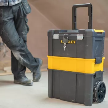 Stanley Essential Tool kietas dėklas plastikinis pilkas, geltonas