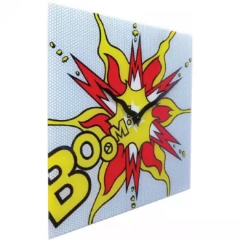NeXtime klok 8173 Boom sieninis laikrodis, 43x43 cm, raudona/geltona/balta