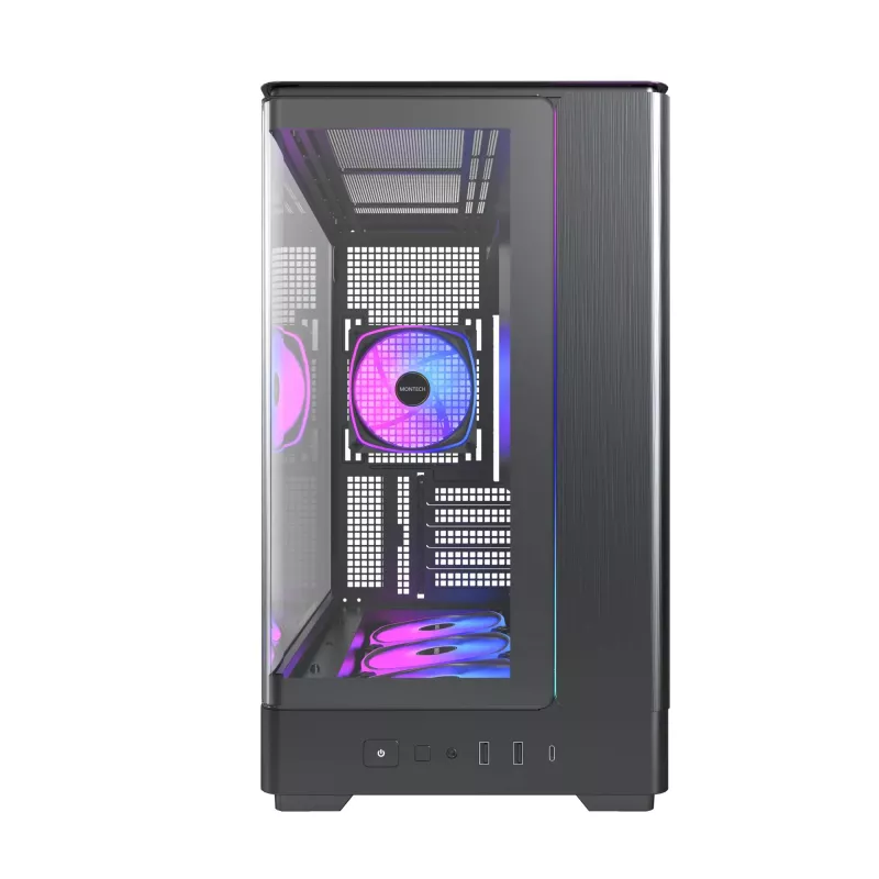 Korpusas Montech KING 15 PRO Black – micro ATX / Mini-ITX midi tower