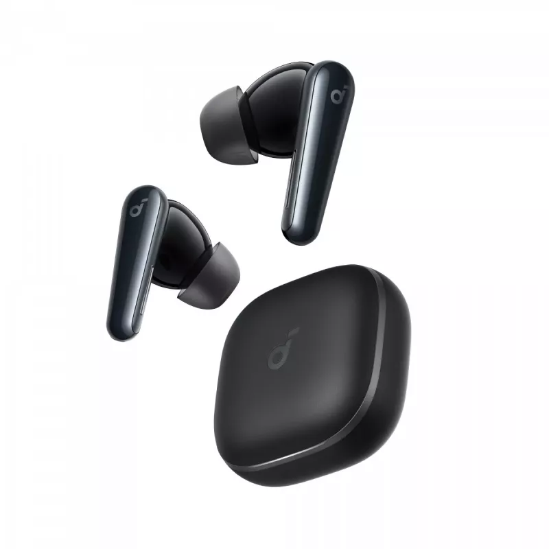 Soundcore Liberty 5 belaidės ausinės į ausis, pokalbiams/muzikai, USB Type-C, Bluetooth, juodos
