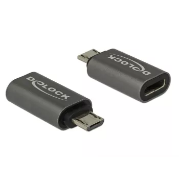 DeLOCK USB-C (M) į Micro-USB B (M) adapteris, USB 3.1 Gen 1, 2,8 cm, antracitas (65927)