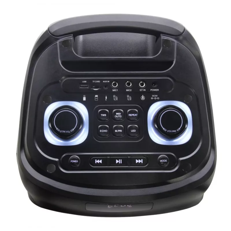 PRIME3 APS91 THUNDER Power Audio Party Box su Bluetooth, karaoke ir 2 belaidžiais UHF mikrofonais