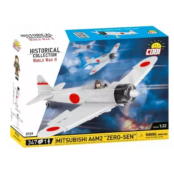 Konstruktorius Cobi Mitsubishi A6M2 „Zero-Sen“ – 347 detalių, rekomenduojamas nuo 3 metų