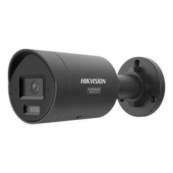 IP apsaugos kamera Hikvision Pro Series ColorVu 4 MP fiksuotas mini bullet, 1/1.8 colio CMOS, 111,1° H, 30 kadrų/s, laidinė, sieninis laikiklis, juoda