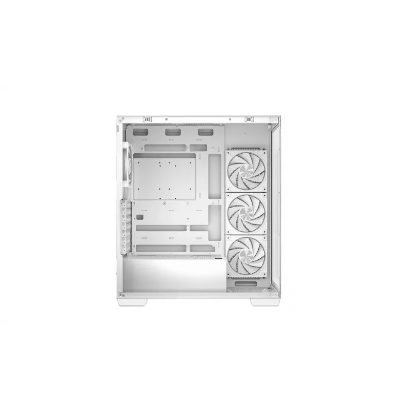 Korpusas DeepCool CG580 4F V2 Midi Tower Baltas — ATX, grūdintas stiklas, 3x120mm šoniniai ventiliatoriai, 360mm radiatoriaus vieta