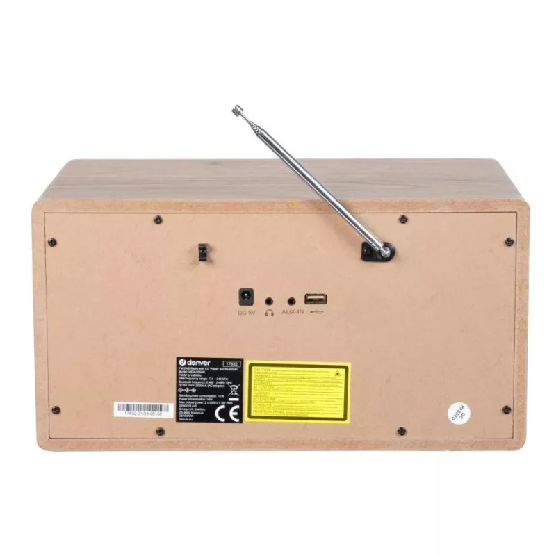 DENVER MDA-525LW medinis CD grotuvas 10W DAB+ FM