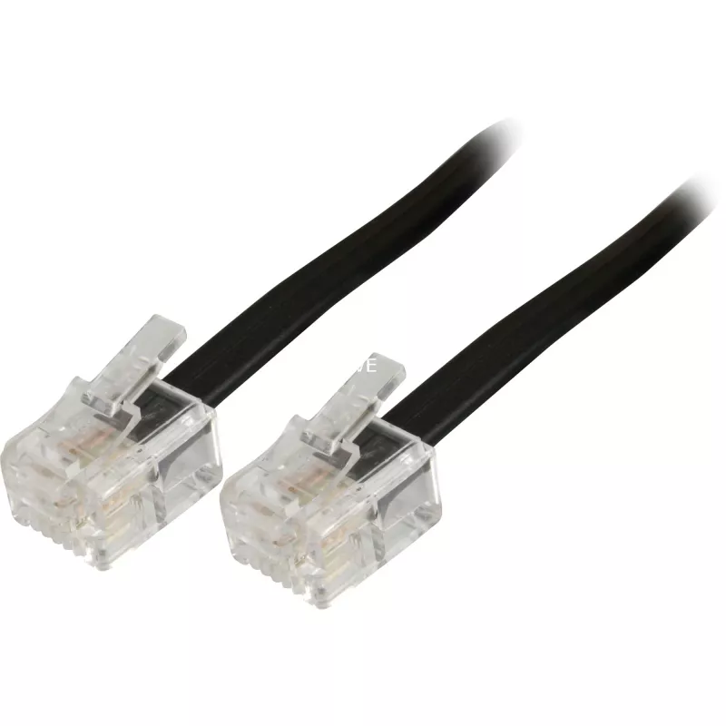 Modulinis telefono laidas Goobay 50317 RJ-11 RJ-11 3 m juodas