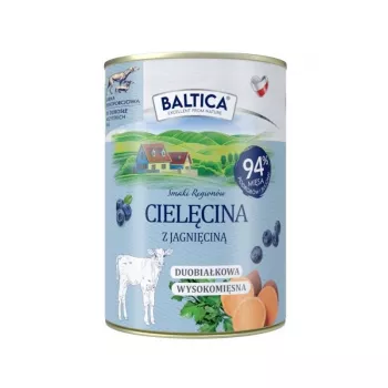 BALTICA regional flavours ėdalas šunims su veršiena ir ėriena – šlapias ėdalas – 400 g
