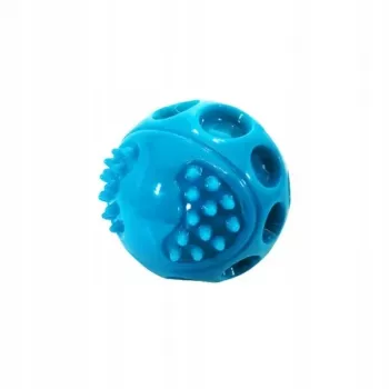 Šuns žaislas Hilton Squeak Ball 6,3 cm – guminis cypsintis kamuoliukas, 1 vnt., mėlynas, tinka visų veislių šunims