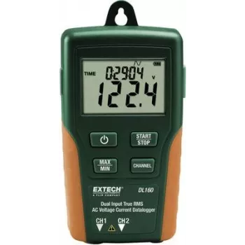 EXTECH DL160 V/AC - A/AC dviejų kanalų TrueRMS duomenų registratorius, 10 - 600 V/AC, 10 - 200 A/AC, CAT III 600 V