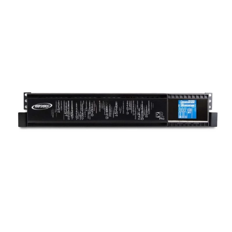 Infosec E3 Pro 1000 RT nepertraukiamo maitinimo šaltinis (UPS) Dvigubo keitimo (Online) 1 kVA 900 W 3 AC lizdai
