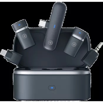 Belaidis mikrofonų rinkinys Plusonic PS-TDS9 su USB-C, Lightning ir 3,5 mm jungtimis