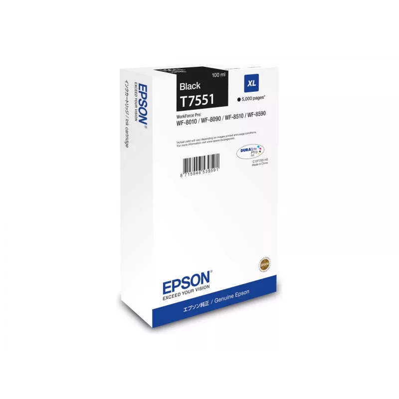 Epson C13T75514N rašalo kasetė 1 vnt. Originali didelės talpos (XL) juoda