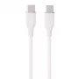 Silicone laidas USB Type-C – Type-C, 60W (baltas, 2m)