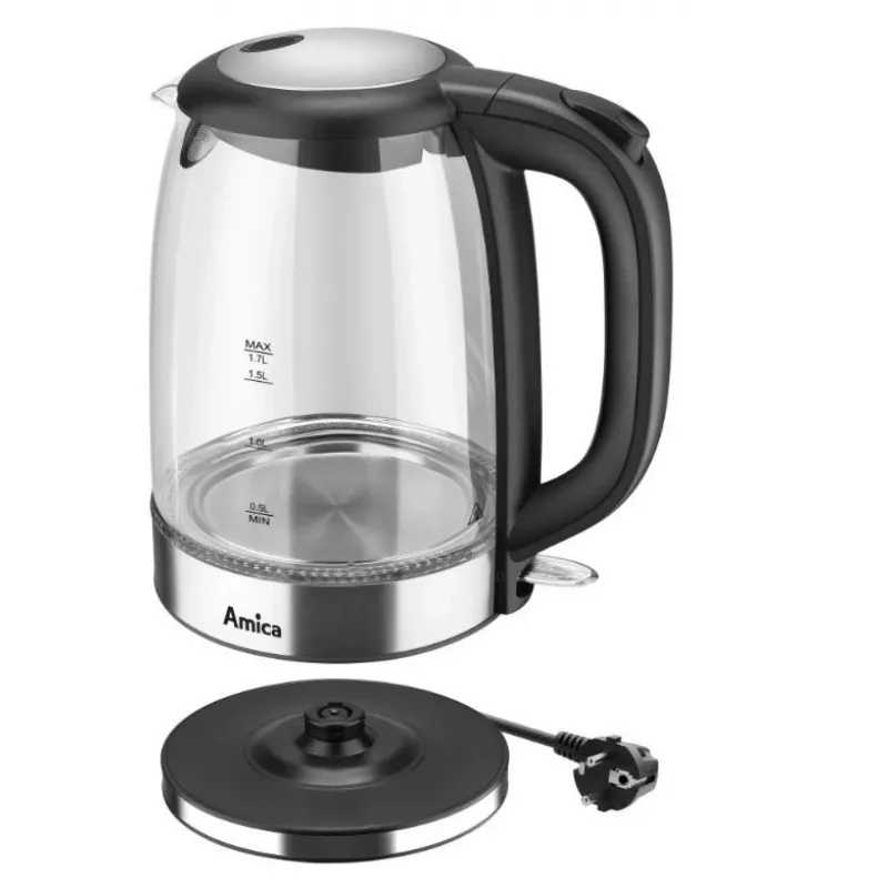 Elektrinis virdulys Amica 1,7 l 2200 W sidabrinis