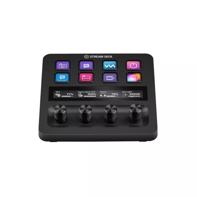 Elgato Stream Deck + BEARBEITUNG juoda 8 mygtukai