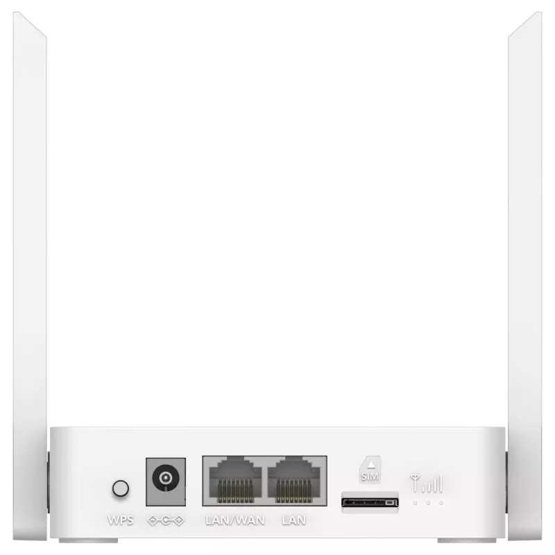 Stalinis belaidis maršrutizatorius Cudy LT300_EU — 300 Mbps, vienos juostos 2,4 GHz, NanoSIM, 1 WAN, 4 LAN prievadai