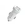 Automobilinis įkroviklis Devia Smart Series Lightning 5V 3.1A Dvigubas USB Baltas