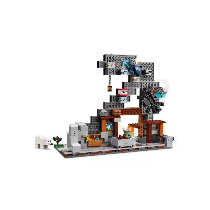 Konstruktorius LEGO Minecraft Kirtimo kasykla rinkinys 21277 — 530 dalių, 3 minifigūrėlės, nuo 8 metų