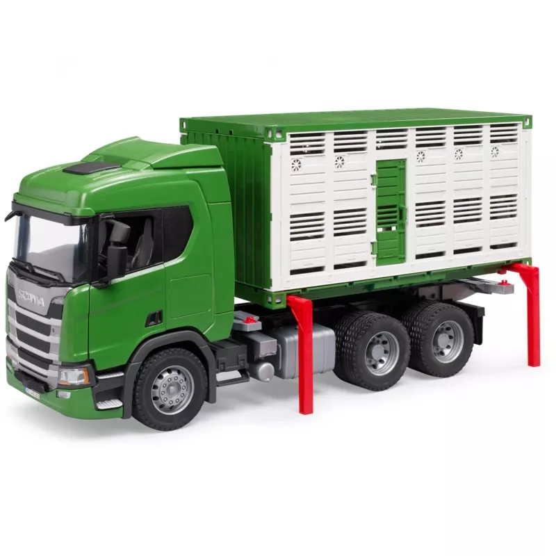 BRUDER Scania Super 560R gyvulių sunkvežimis 1:16