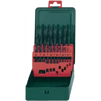 Gręžtų rinkinys Metabo HSS Metal 19 vnt DIN 338, cilindrinis kotas (627151000)