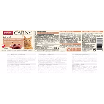 ANIMONDA Carny Adult šlapias ėdalas katėms su vištiena, kalakutiena ir ančių širdelėmis - 200g