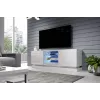 TV spintelė cama meble QIU 160 — MDF baltas blizgus, 1600×420×570 mm