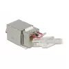 Keystone modulis DELOCK 86404 RJ-45 sidabrinis, 38,5×22,3×17,3 mm