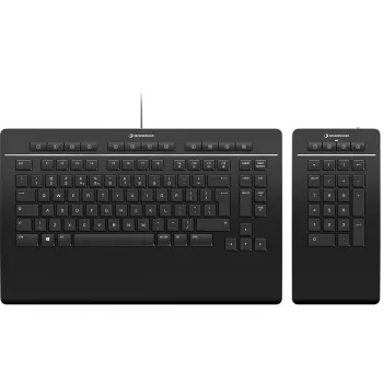3Dconnexion Keyboard Pro su skaičių klaviatūra - klaviatūra ir skaičių blokas - USB - QWERTZ - vokiška (3DX-700091)