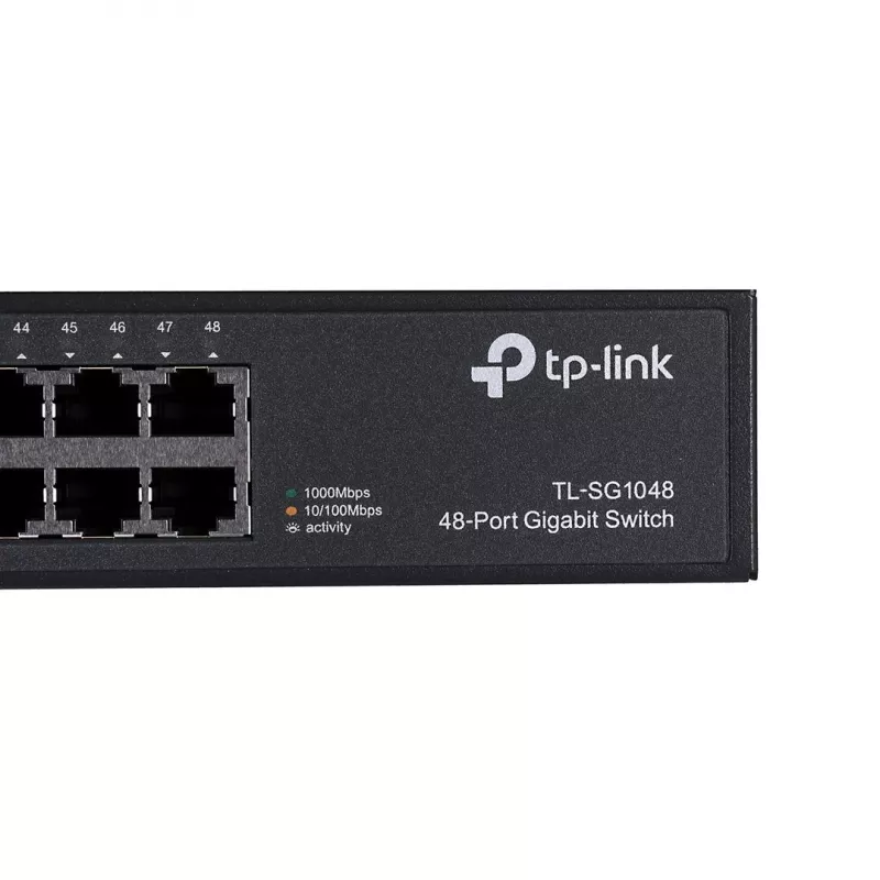 TP-Link TL-SG1048 Nevaldomas Gigabit Ethernet (10/100/1000) 1U Juodas