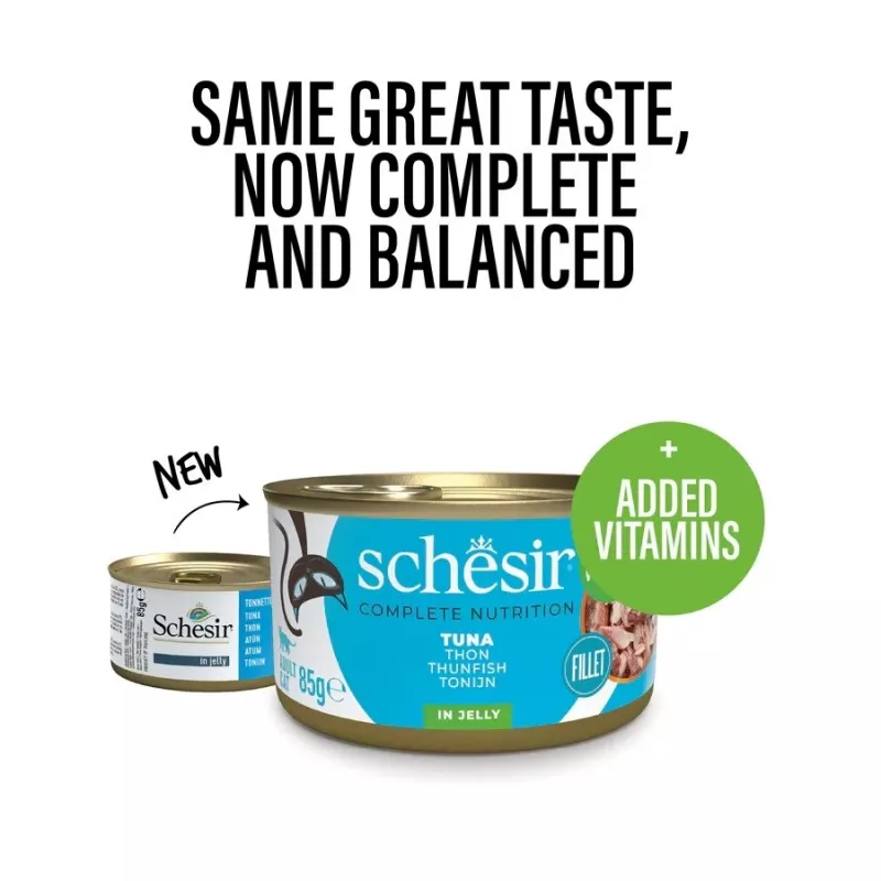 SCHESIR in jelly Tuna - šlapias kačių ėdalas - 85 g