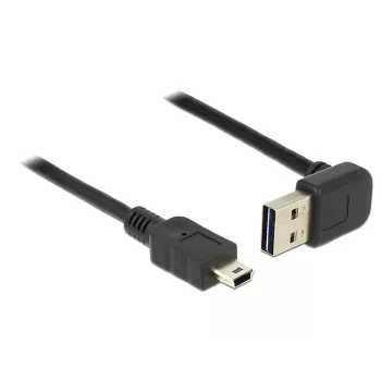 USB kabelis DeLOCK 1 m USB 2.0-A į Mini-USB B juodas