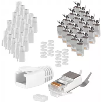 RJ-45 jungtis ShiverPeaks 72067-20W balta