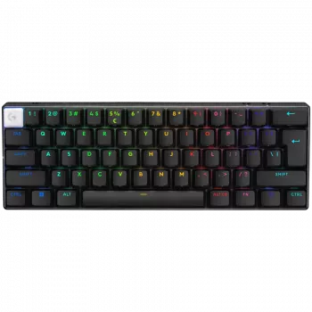 LOGITECH PRO X 60 LIGHTSPEED Belaidė žaidimų klaviatūra (Lietimo jungikliai) – JUODA – PAN – 2.4GHZ/BT – EMEA28i-935 – LIETIMO JUNGIKLIS