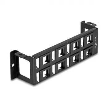 Patch panel DeLOCK 86517 juodas metalas plastikas montavimui ant sienos