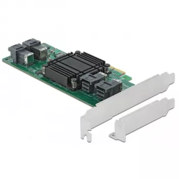 DeLOCK PCI Express x8 kortelė su 4 vidiniais SFF-8643 NVMe lizdais, Low Profile