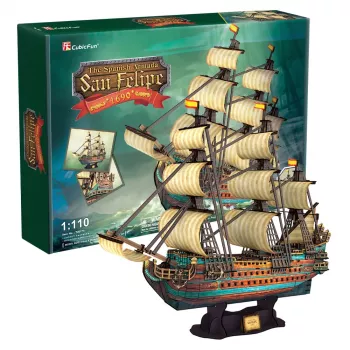 3D dėlionė Burinis laivas Ispanijos Armada San Felipe